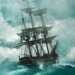 Pirate ship phone wallpaper