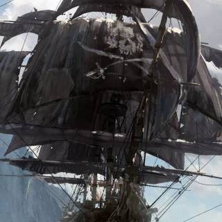 Pirate ship phone wallpaper
