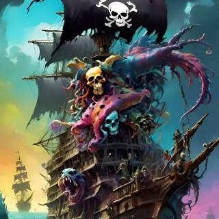 Pirate ship phone wallpaper