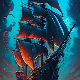 Pirate ship phone wallpaper