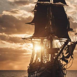 Pirate ship phone wallpaper