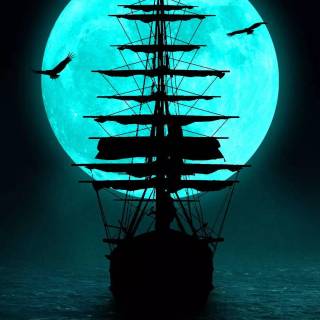Pirate ship phone wallpaper