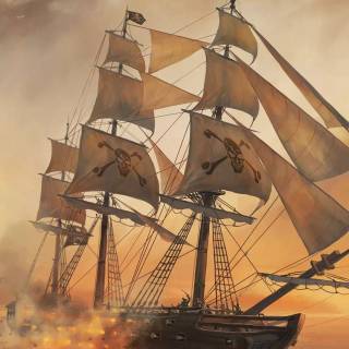 Pirate ship phone wallpaper