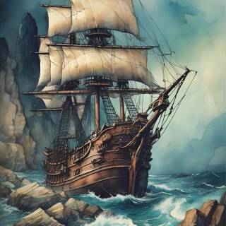Pirate ship phone wallpaper