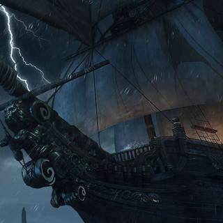 Pirate ship phone wallpaper