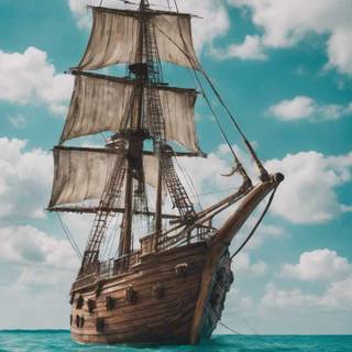 Pirate ship phone wallpaper