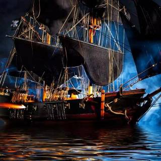 Pirate ship phone wallpaper