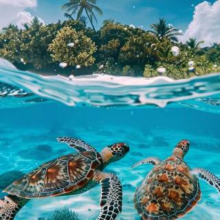 Blue green phone wallpaper