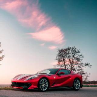 Red cars phone wallpaper