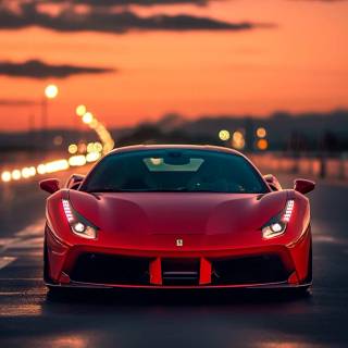 Red cars phone wallpaper