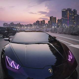 Black Lambo iPhone wallpaper