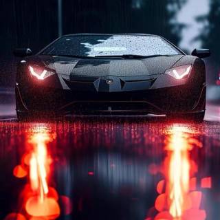 Black Lambo iPhone wallpaper