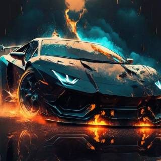 Black Lambo iPhone wallpaper