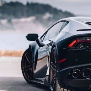 Black Lambo iPhone wallpaper
