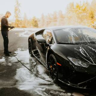 Black Lambo iPhone wallpaper