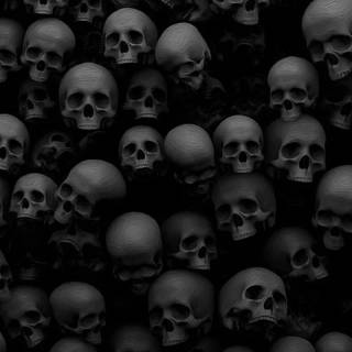 Black skull phone wallpaper
