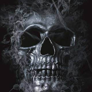Black skull phone wallpaper