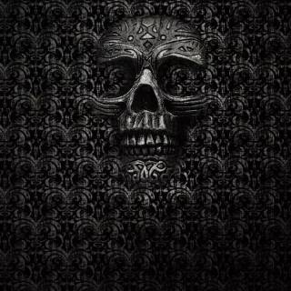 Black skull phone wallpaper