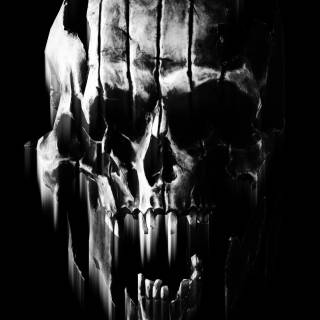 Black skull phone wallpaper