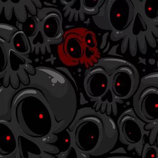 Black skull phone wallpaper