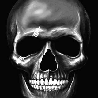 Black skull phone wallpaper