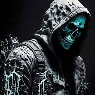 Black skull phone wallpaper