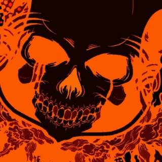 Black skull phone wallpaper