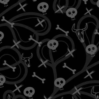 Black skull phone wallpaper