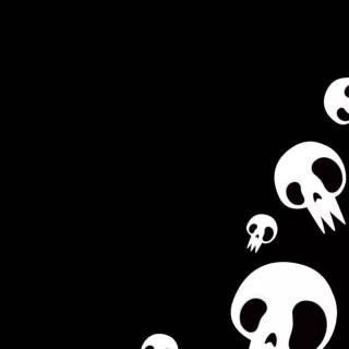 Black skull phone wallpaper