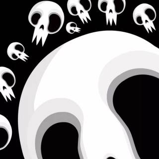 Black skull phone wallpaper