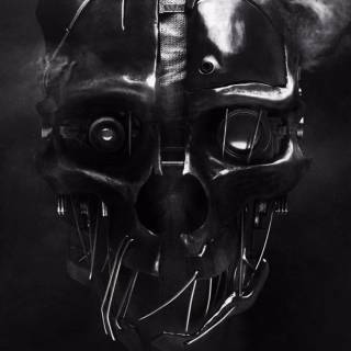 Black skull phone wallpaper