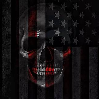 Black skull phone wallpaper