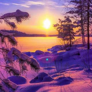 Winter colorful wallpaper