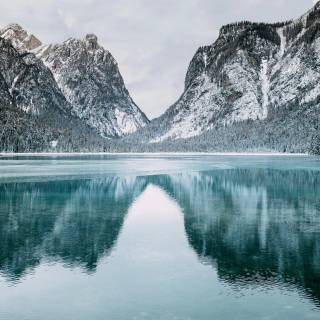 Winter mountains desktop wallpaper