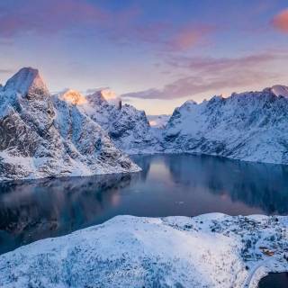 Winter mountains desktop wallpaper