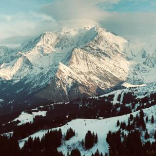 Winter mountains desktop wallpaper