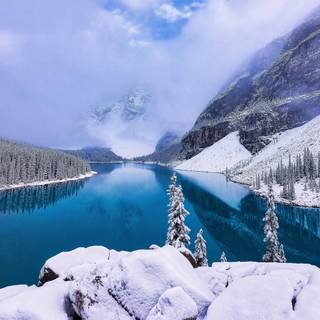 Winter mountains desktop wallpaper