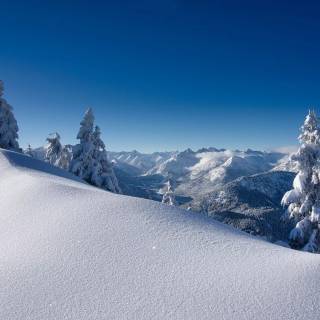 Winter mountains desktop wallpaper