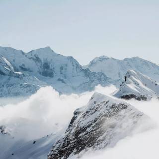 Winter mountains desktop wallpaper