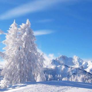 Winter mountains desktop wallpaper