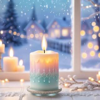 Candle light winter wallpaper