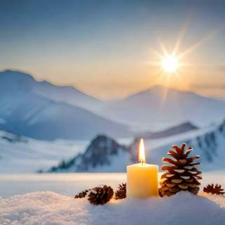 Candle light winter wallpaper