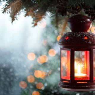 Candle light winter wallpaper