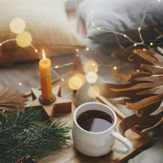 Candle light winter wallpaper