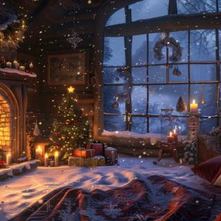 Candle light winter wallpaper