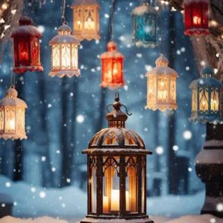 Candle light winter wallpaper