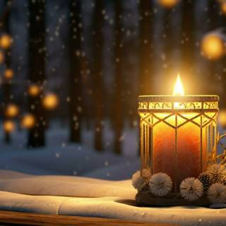 Candle light winter wallpaper