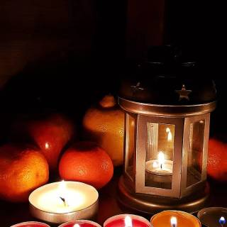 Candle light winter wallpaper