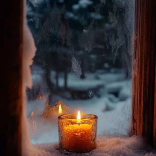 Candle light winter wallpaper