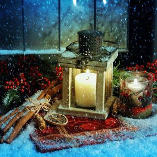 Candle light winter wallpaper
